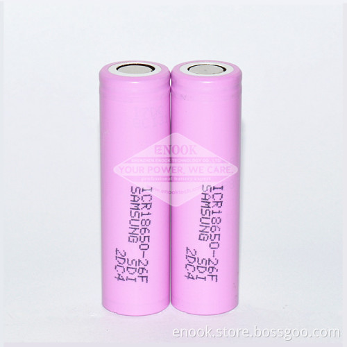 Samsung18650 3.7V 2600mAh 26F samsung Battery